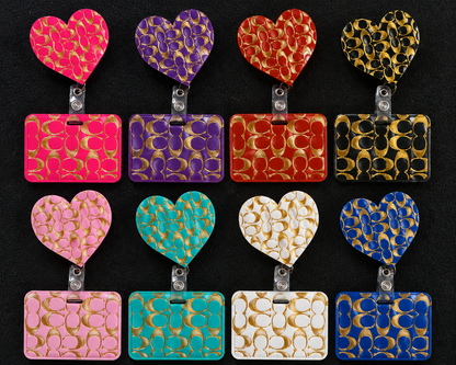 3D PRINTED ID BADGE HOLDER WITH HEART REEL