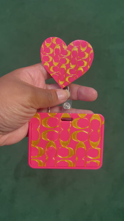 3D PRINTED ID BADGE HOLDER WITH HEART REEL